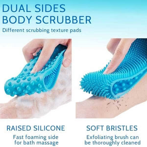 Bath Shower Silicone Body Brush Belt (Buy 1 Get Silicone Face Wash Brush Free)