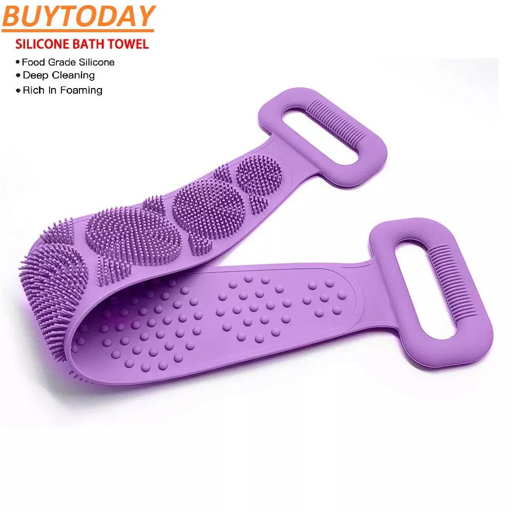Bath Shower Silicone Body Brush Belt (Buy 1 Get Silicone Face Wash Brush Free)