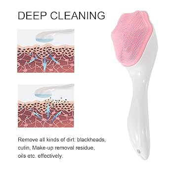 Silicone Face Wash Brush (Buy 1 Get Bath Shower Silicone Body Brush Belt Free)