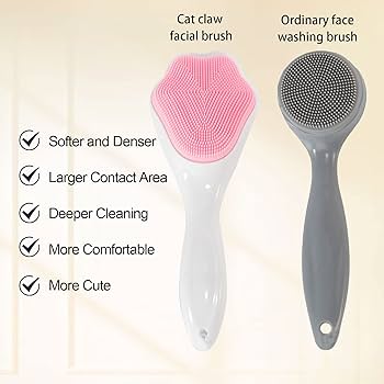 Silicone Face Wash Brush (Buy 1 Get Bath Shower Silicone Body Brush Belt Free)