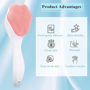 Silicone Face Wash Brush (Buy 1 Get Bath Shower Silicone Body Brush Belt Free)