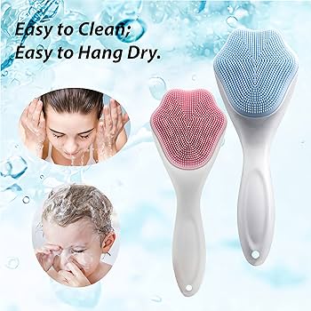 Silicone Face Wash Brush (Buy 1 Get Bath Shower Silicone Body Brush Belt Free)