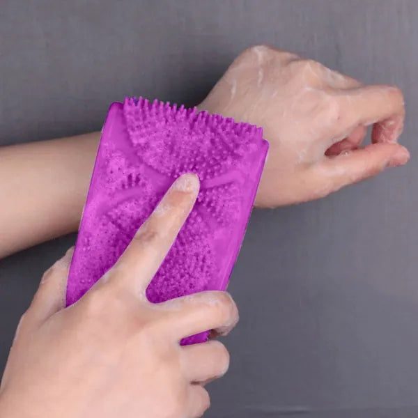 Bath Shower Silicone Body Brush Belt (Buy 1 Get Silicone Face Wash Brush Free)