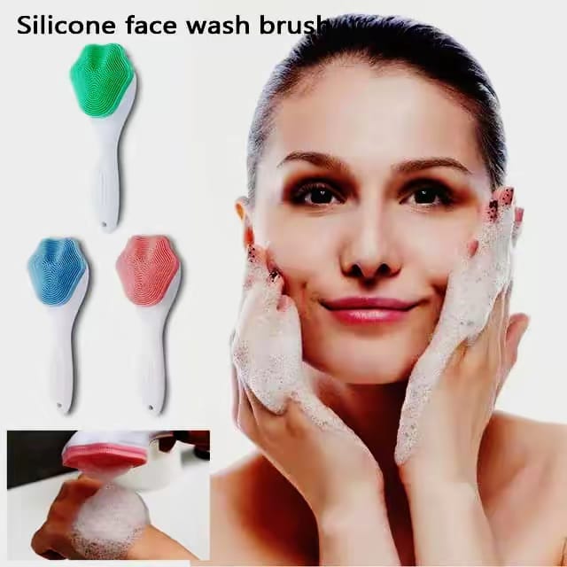 Silicone Face Wash Brush (Buy 1 Get Bath Shower Silicone Body Brush Belt Free)