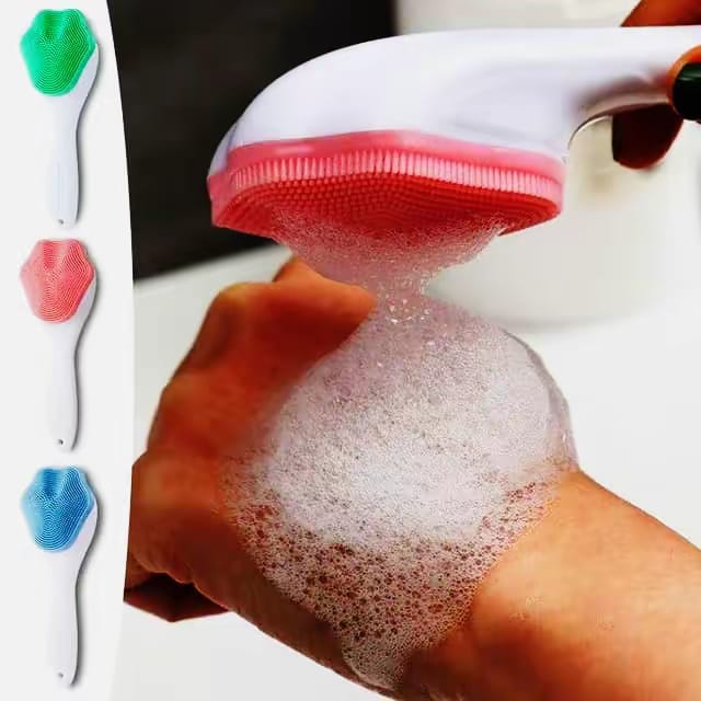 Silicone Face Wash Brush (Buy 1 Get Bath Shower Silicone Body Brush Belt Free)