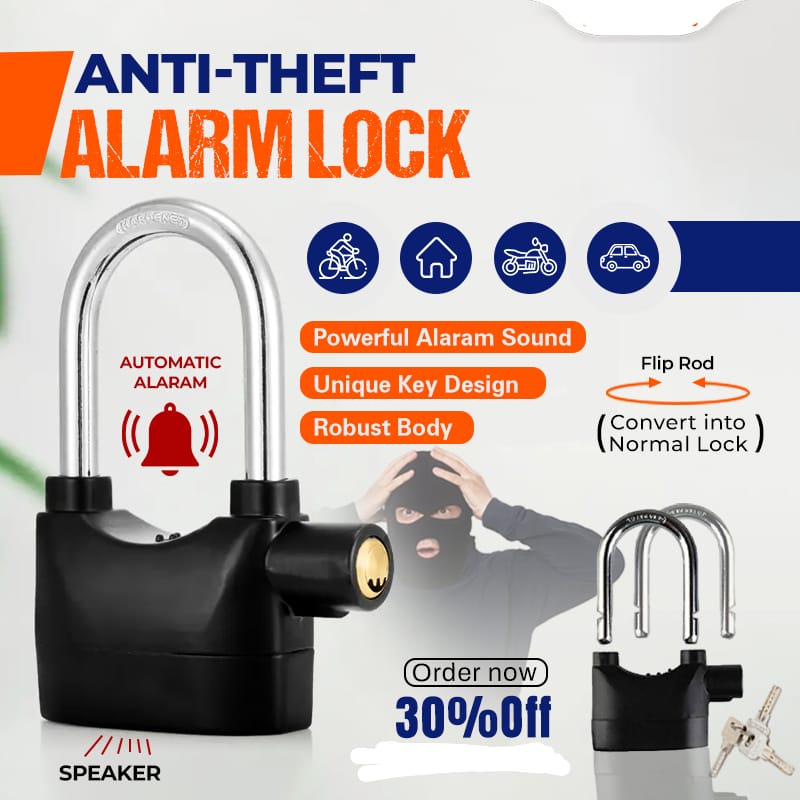 Alarm Lock Padlock Anti-Theft Security Safety Lock